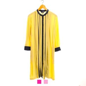 Hanii Y Yellow and Black Long Sleeve Dress, size 42